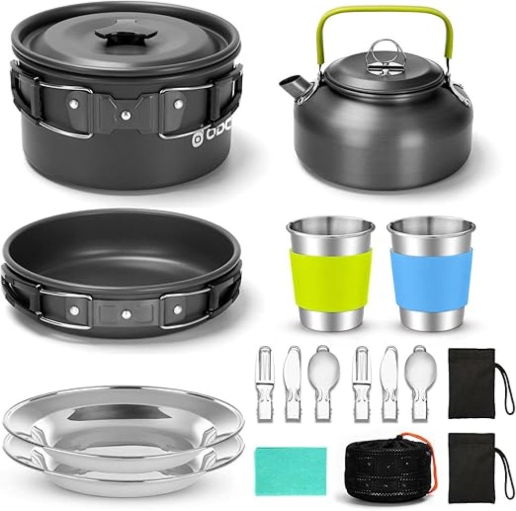 Ensemble d'ustensiles de cuisine de camping en plusieurs piè, Neuf, -, -, Aluminium