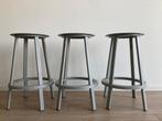 1x Revolver bar stool low HAY draaibare kruk, Huis en Inrichting, 60 tot 90 cm, Metaal, Zo goed als nieuw, Met voetsteun