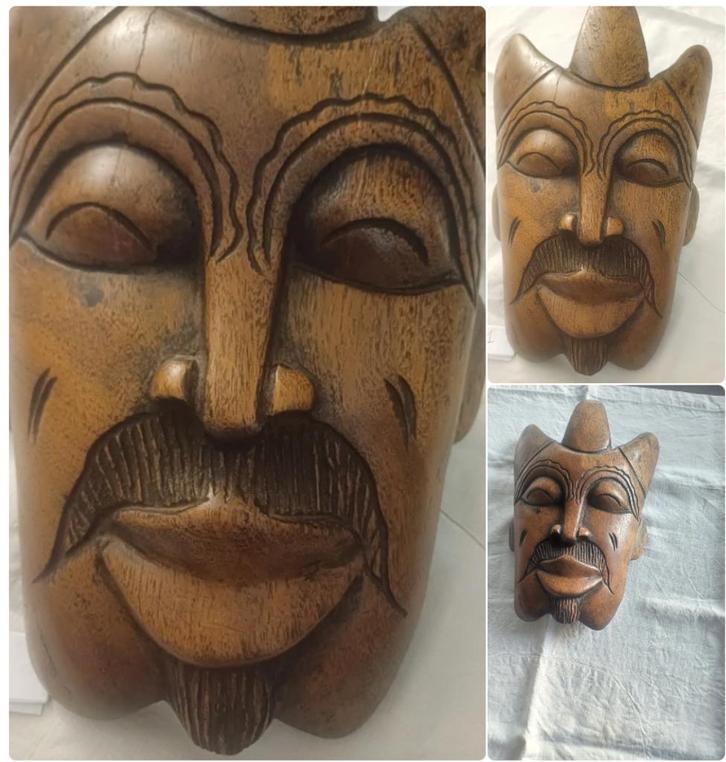 Afrikaans houten masker, Antiek en Kunst, Kunst | Beelden en Houtsnijwerken, Ophalen of Verzenden