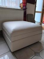 Pouf Valentuna blanc., Maison & Meubles, Canapés | Repose-pieds & Poufs, Carré, Utilisé, Autres matériaux, 75 à 100 cm