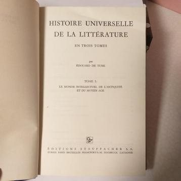 Histoire  de la littérature (3 Tomes) beschikbaar voor biedingen