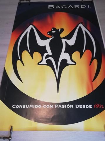 BACARDI POSTER RETRO GROOT 175CM X 119CM JAREN 90 beschikbaar voor biedingen