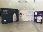 Youha draagbare borstkolf + melkzakjes + pads, Kinderen en Baby's, Ophalen, Zo goed als nieuw, Borstkolf