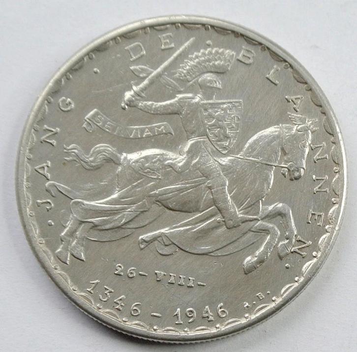 Av Pce LUXEMBOURG KM #47 „20 FR. JOHN THE BLIND” ND (1946), Postzegels en Munten, Munten | Europa | Niet-Euromunten, Losse munt