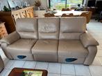 Salon de cuir avec 2 relaxants électriques, Enlèvement, Utilisé