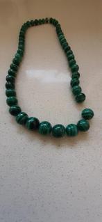 Collier de perles en malachite, Enlèvement ou Envoi, Comme neuf, Vert, Pierre ou Minéral