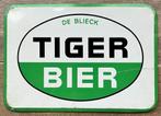 bordje Tiger Bier De Blieck Aalst 34,2 x 24,1 cm 1961, Overige merken, Reclamebord, Plaat of Schild, Gebruikt, Ophalen