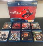 PlayStation 4 + Spider-Man + 7 andere games, Games en Spelcomputers, Ophalen, Met 2 controllers, 1 TB, Slim