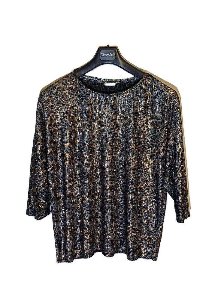 Mooie blouse met goud motief, Vêtements | Femmes, Blouses & Tuniques, Comme neuf, Taille 42/44 (L), Noir, Enlèvement ou Envoi