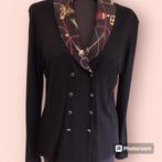 vintage Marella longsleeve mt 42, Zwart, Maat 42/44 (L), Ophalen of Verzenden, Marella