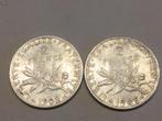 Frankrijk lot 2 x 2 Francs 1902 en 1905 zilver, Ophalen of Verzenden, Frankrijk, Zilver