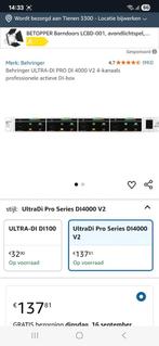 Behringer UltraDi Pro Series DI4000 V2, Audio, Tv en Foto, Professionele apparaten, Ophalen, Nieuw, Audio