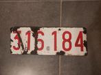 Belgische nummerplaat emaille, Antiek en Kunst, Ophalen of Verzenden