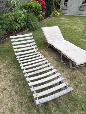Houten strandstoelen vintage  beschikbaar voor biedingen