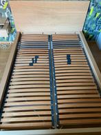 Tweepersoonsbed 140x200 met lattenbodem, Huis en Inrichting, Slaapkamer | Bedden, Ophalen, Gebruikt, Beige, Tweepersoons