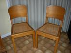 gecanneleerde stoelen, Huis en Inrichting, Ophalen, Gebruikt, Twee, Bruin