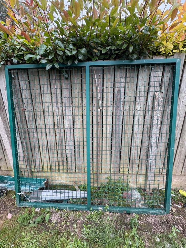 Automatisch poort, Tuin en Terras, Tuinpoorten, Gebruikt, Draaipoort, IJzer, 150 tot 200 cm, 150 tot 200 cm, Ophalen