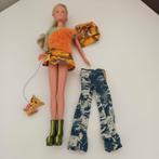 Barbie pop met tasje hondje lange broek en laarsjes, Enlèvement ou Envoi, Comme neuf, Poupée