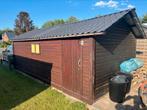 Houten garageoverkapping +- 3 x 7 m = +- 21 m², Tuin en Terras, Tuinhuizen, Ophalen, Gebruikt, Hout