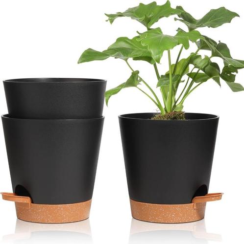 Bloempotten set van 3 GRATIS LEVERING, Tuin en Terras, Bloempotten, Nieuw, Kunststof, Binnen, Minder dan 40 cm, Minder dan 25 cm
