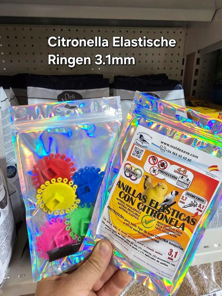 Citronella Elastische Ringen 3.1mm ( 100 Ringen + Pistool ), Dieren en Toebehoren, Vogels | Toebehoren, Ophalen