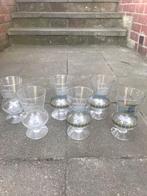 6 verres à pied Gordon dépareillés !!, Ophalen of Verzenden, Gebruikt