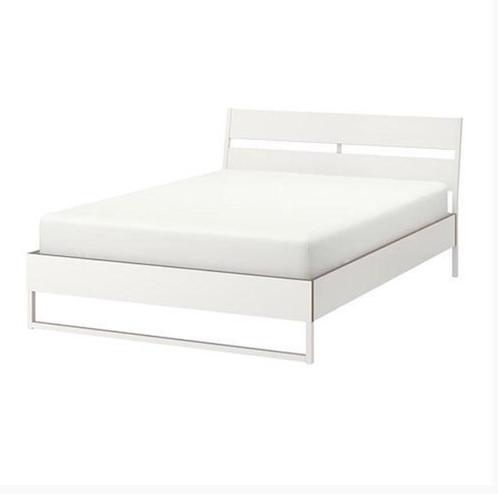Superbe lit en bois blanc 140cmx200cm neuf, Maison & Meubles, Chambre à coucher | Lits, Comme neuf, Bois, Blanc, Enlèvement
