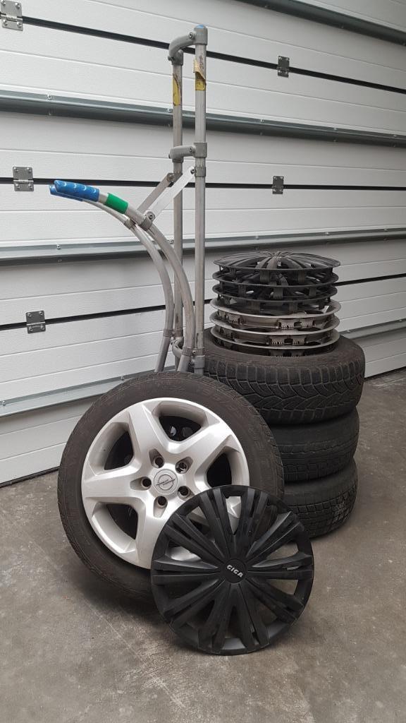 Origineel Opel winterbanden op velg 195/65 R15, Auto-onderdelen, Banden en Velgen, Banden en Velgen, Winterbanden, 15 inch, 195 mm