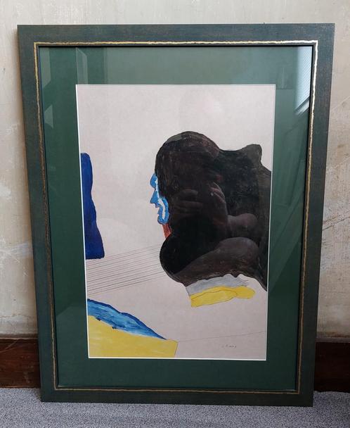 Origineel kunstwerk Hugo Claus, Antiek en Kunst, Kunst | Schilderijen | Modern, Ophalen