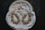 Rare Aumonière (15.5 x 14 cm) perles et métal doré début XXè, Bijoux, Sacs & Beauté, Sacs | Sacs Femme, Enlèvement ou Envoi, Utilisé
