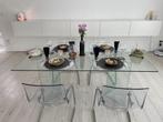 Glazen tafel, Ophalen, 50 tot 100 cm, 150 tot 200 cm, Vier personen