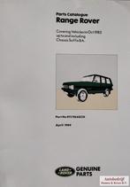 Land Rover Range Rover Parts Catalogue RTC9846CH, Auto diversen, Handleidingen en Instructieboekjes, Ophalen of Verzenden