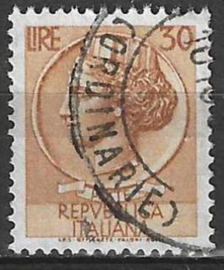 Italie 1955/1960 - Yvert 716A - Munt van Syracus (ST), Postzegels en Munten, Postzegels | Europa | Italië, Gestempeld, Verzenden