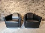 Paire de fauteuils club aviateur, Huis en Inrichting, Fauteuils, Ophalen, Zo goed als nieuw, Leer