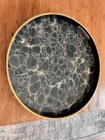Dienblad 45cm marmerlook, Huis en Inrichting, Woonaccessoires | Dienbladen, Ophalen, Zo goed als nieuw, Rond