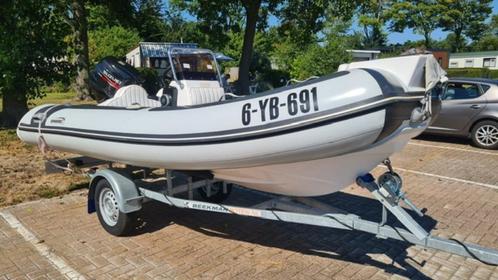 RIB polyester kuip, Watersport en Boten, Rubberboten, Gebruikt, Yamaha, Overige materialen, Minder dan 70 pk, Benzine, Ophalen