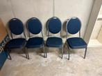 4 stoelen, Huis en Inrichting, Stoelen, Ophalen, Gebruikt, Blauw, Vier