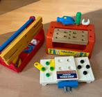 Vintage fisher price werbank en werkkoffer, Antiek en Kunst, Antiek | Speelgoed, Ophalen