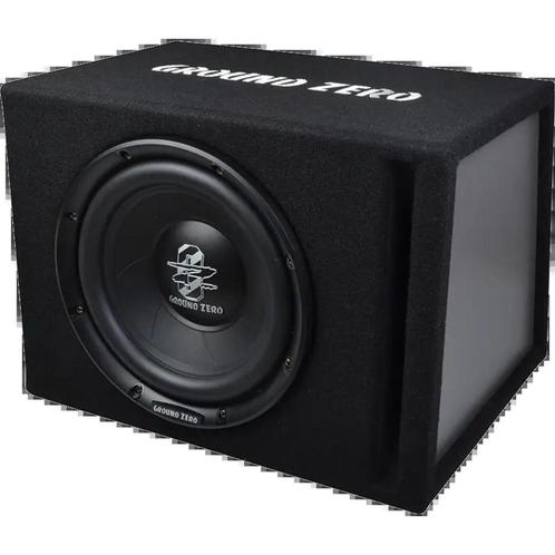 Ground Zero 10 Inch Subwoofer in Gepoorde kist 500 Watt Max, Auto diversen, Autospeakers, Nieuw, Ophalen of Verzenden