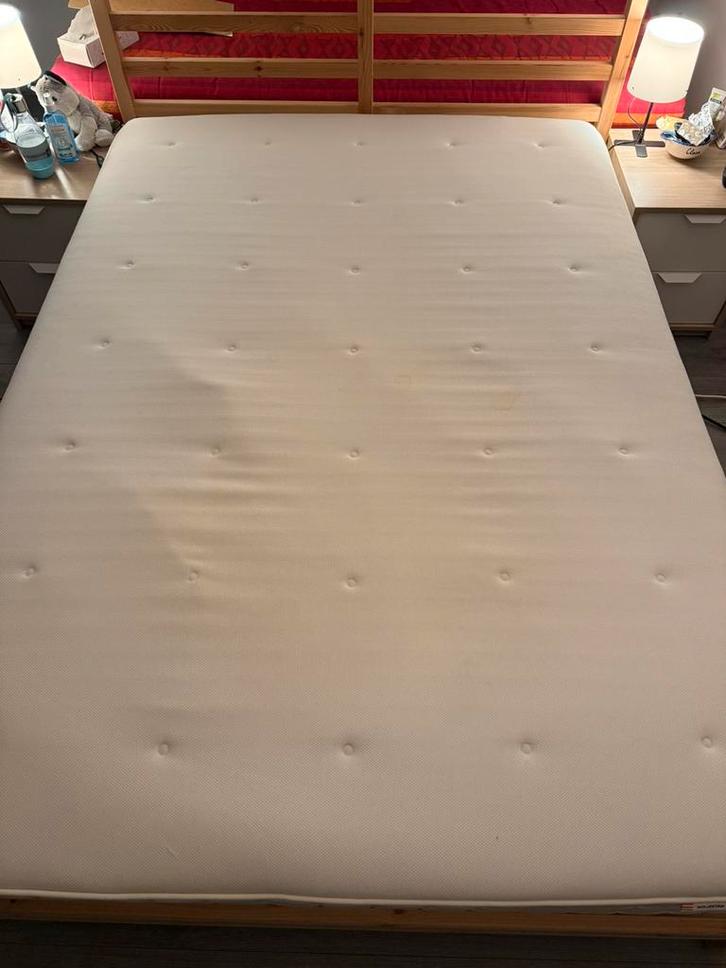 Matelas 140/200, Maison & Meubles, Chambre à coucher | Matelas & Sommiers, Utilisé, Sommier, 140 cm, 200 cm, Deux personnes, Enlèvement