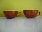 2 vintage tassen Boch Saxe Bruin, Ophalen of Verzenden