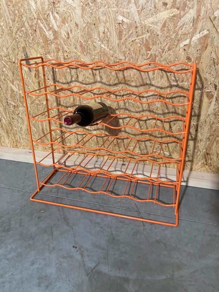 Vintage flessenrek, Huis en Inrichting, Woonaccessoires | Wijnrekken, Zo goed als nieuw, Metaal, Ophalen of Verzenden