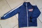 blauwe trainingsvest mt 110, Ophalen of Verzenden, Gebruikt, Jongen, Trui of Vest