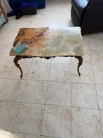 Stijlvolle salontafel met onyx blad en klassiek onderstel, Ophalen, Zo goed als nieuw