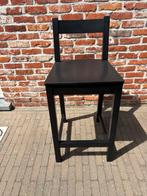 Barkruk zwart Ikea Nordviken, Ophalen, Gebruikt, Met voetsteun, 60 tot 90 cm