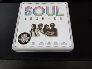 Boîte CD Soul Legends avec 3 disques « dans une boîte métall