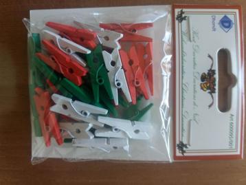 miniwasknijpers kerstkleuren beschikbaar voor biedingen