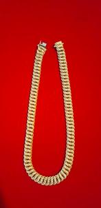 Amerikaanse schakelketting in 18-karaats goud, gestempeld 75, Handtassen en Accessoires, Kettingen, Ophalen, Goud, Goud