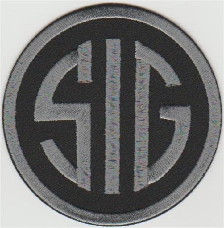 Sig Sauer stoffen opstrijk patch embleem #3, Verzamelen, Kleding en Patronen, Nieuw, Verzenden