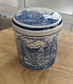 Stroopwafelpot Amsterdam grachten Delfts blauw, Antiek en Kunst, Ophalen of Verzenden